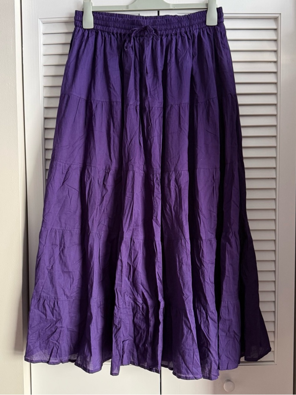 Purple Tiered Maxi Skirt